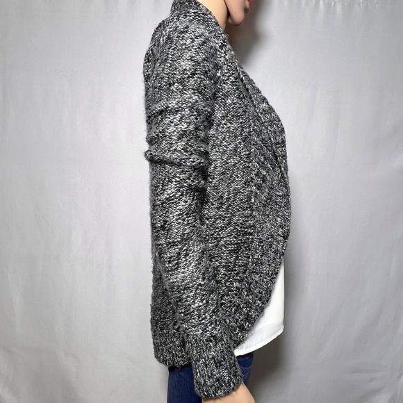 Element Open Cardigan Sweater Size Small Heathered Black & Grey - Picture 2 of 9
